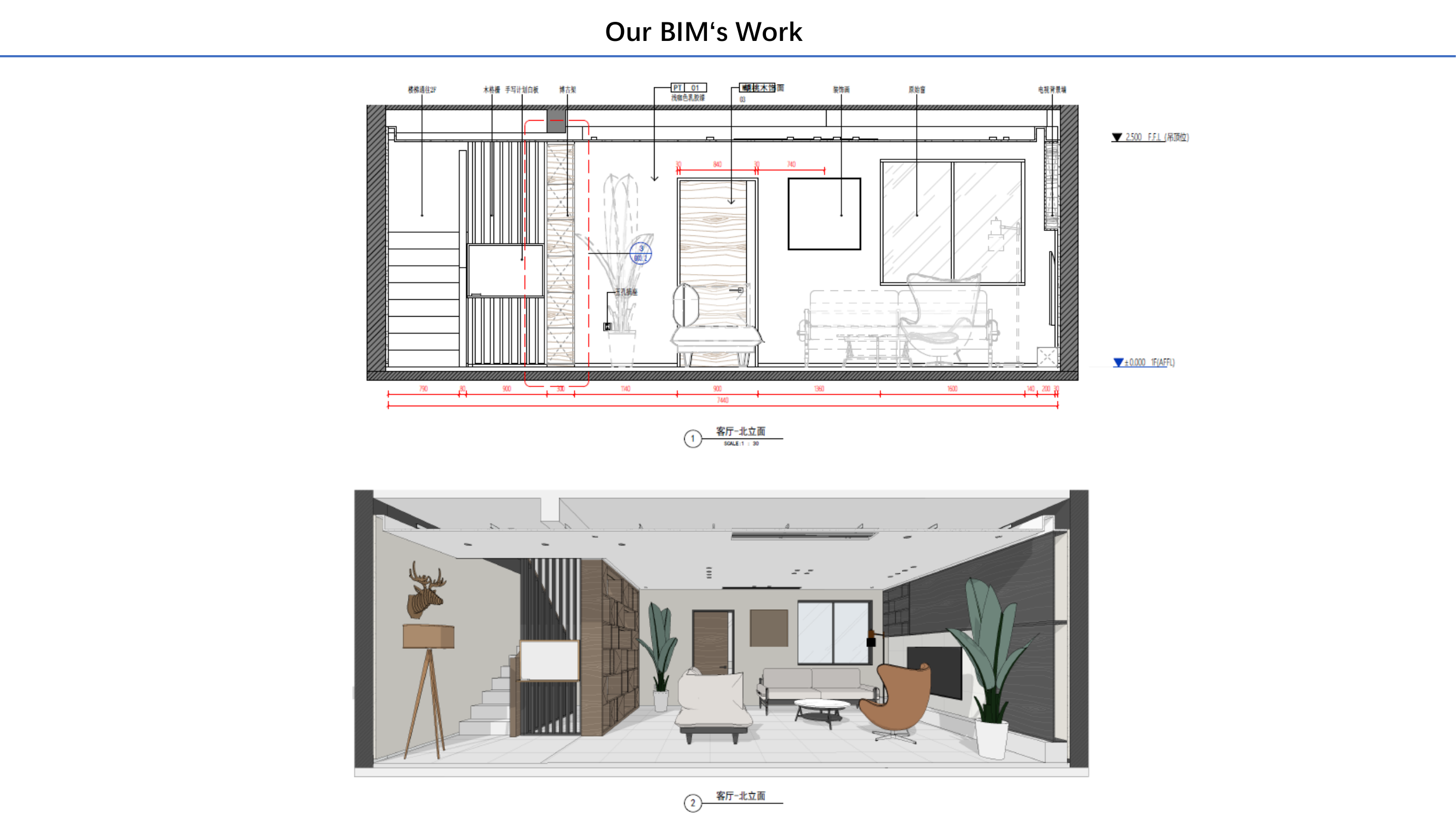Living Room North Elevation